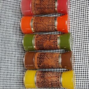 Vintage Midcentury Set 5 Siesta Ware Walnut Tiki Tapa Bar Cocktail Glasses